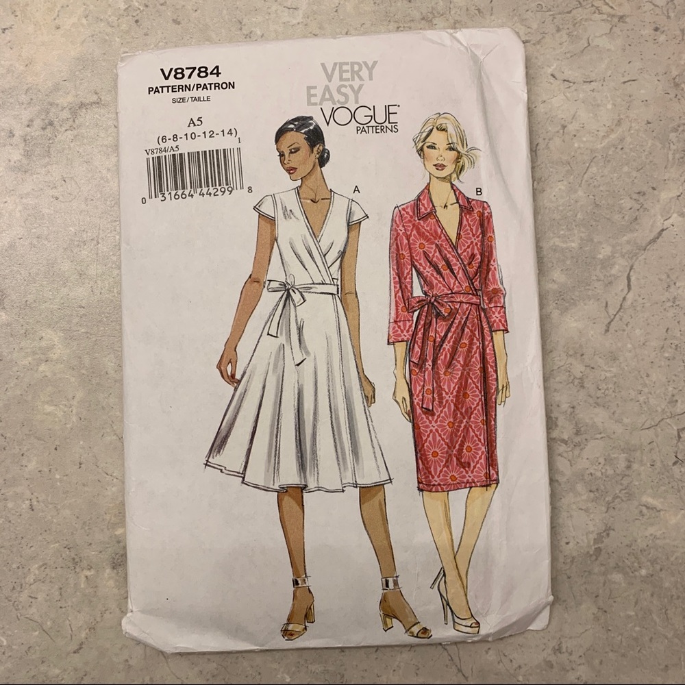3/$20 Vogue wrap dress pattern